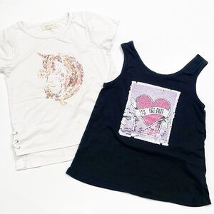 Btween/SO girls sequin top + tank top